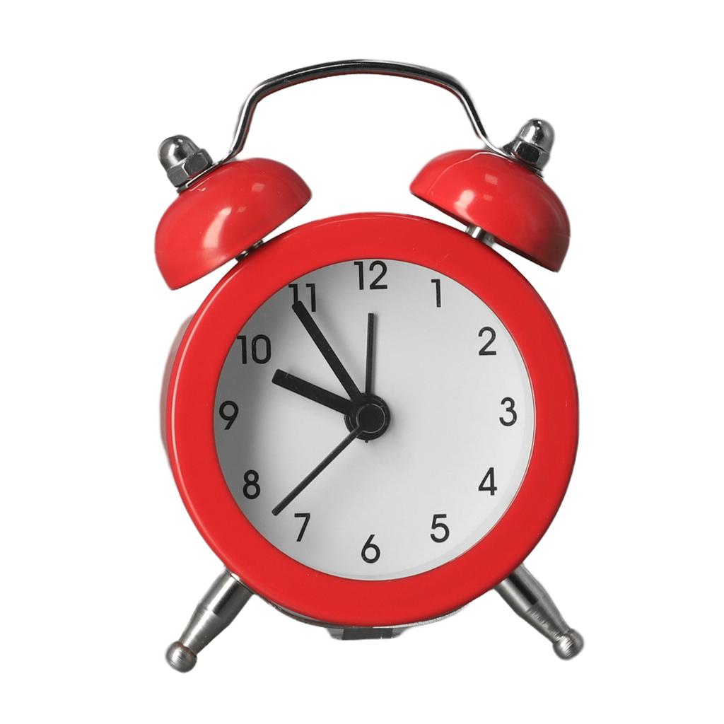 Alarm Clock Classic Double Bell Metal Main Body PVC Clock Face