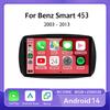 Android 14 Carplay Auto For Mercedes Benz Smart 453 Fortwo 2014 - 2020 Multimedia Car Radio Player WIFI Stereo 4G GPS RDS AUTO