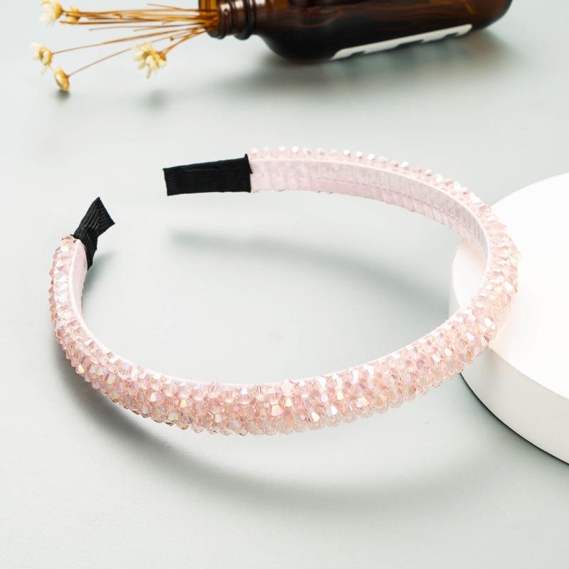 Hairband: Плетеная нить из лески с кристаллами для волос, с высококлассным дизайном, подходит для умывания лица.