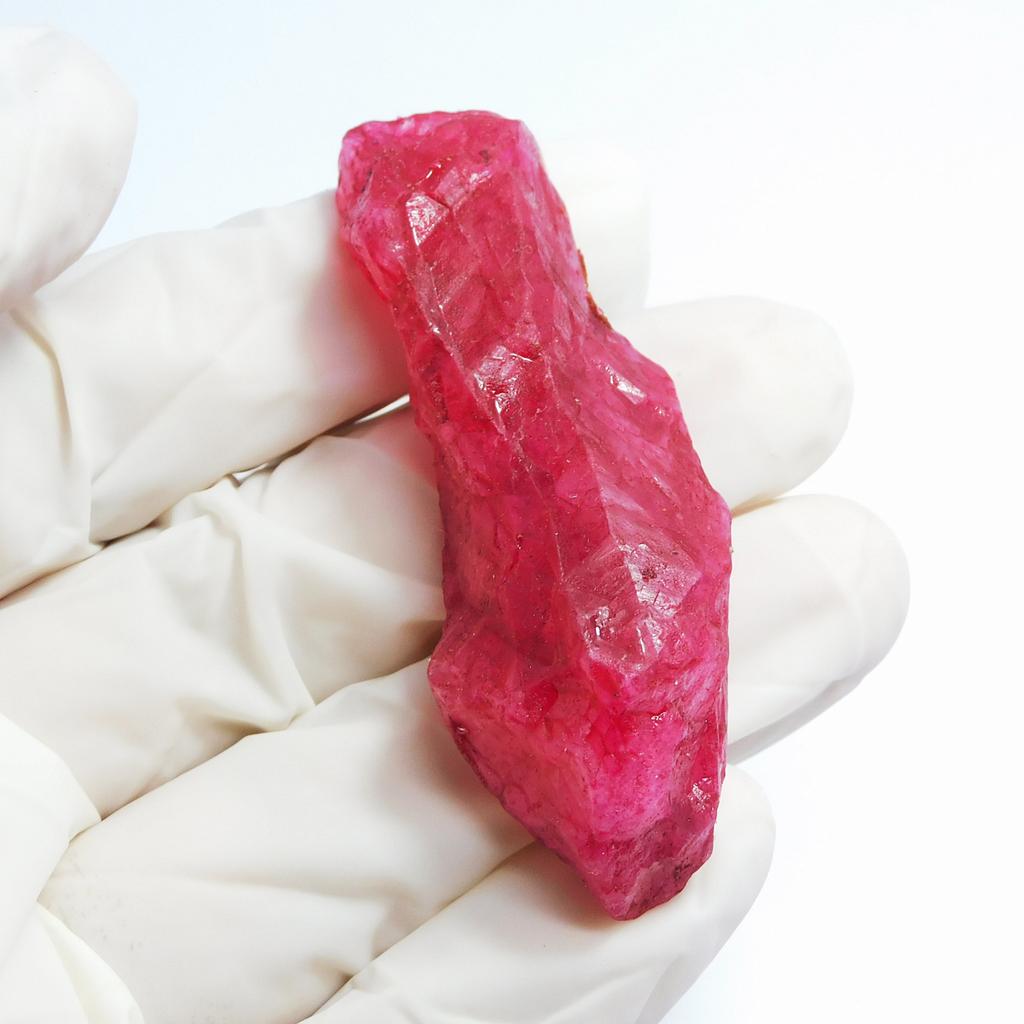 Natural Pink Ruby Loose Gemstone 117.15 ct Uncut Raw Rough for Lapidary and Gem Collections