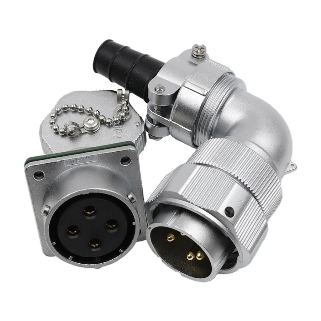WEIPU Waterproof Right Angle Aviation Connector 4 6 10 11 12 13 19 Pin Industrial Metal Male Plug Female Socket Jack WY32 TV Z