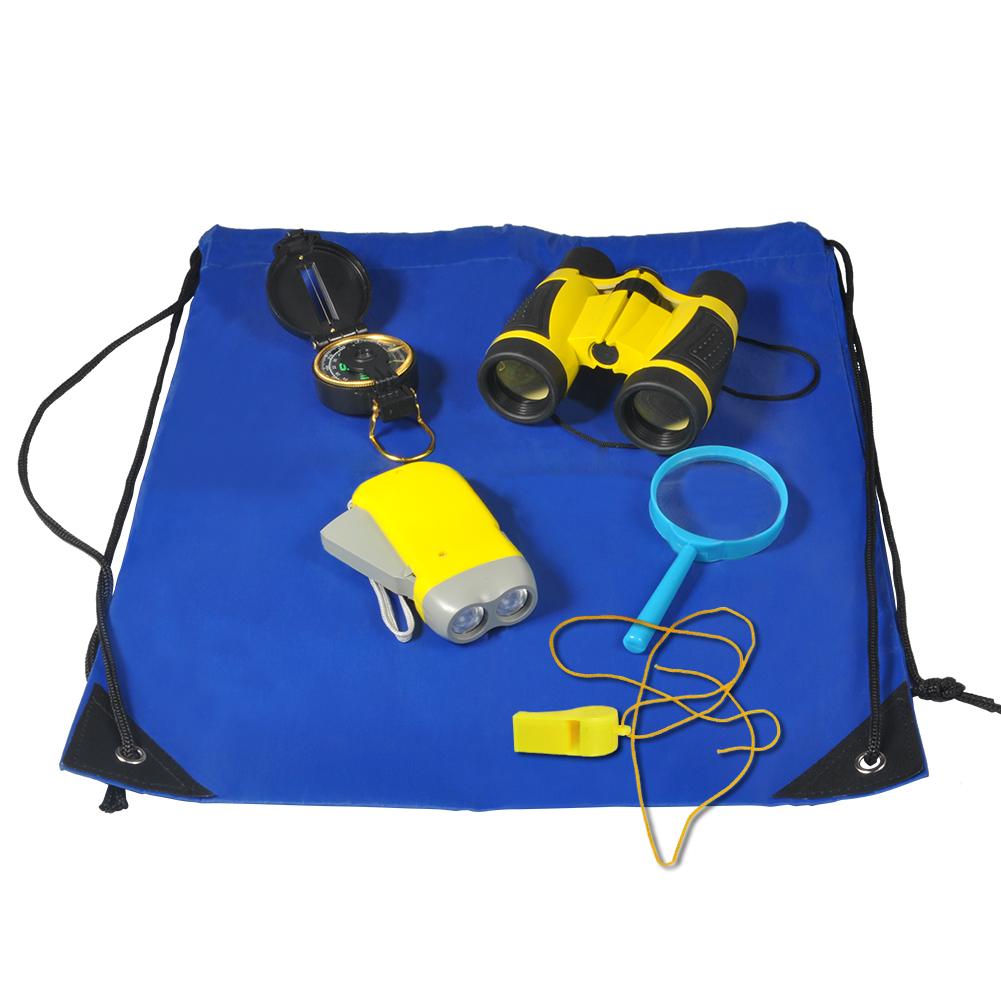 6Pcs Outdoor Exploration Binoculars Set Young Kids Educational Gift for Camping Hiking Yellow