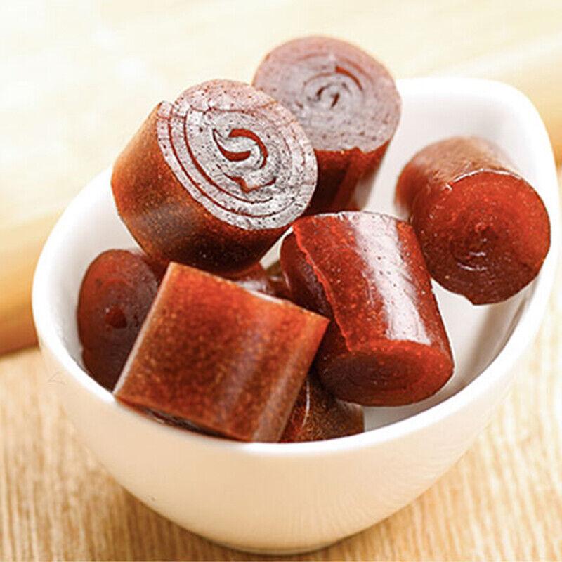 Рулет из боярышника 500г Фруктовая кожура Боярышник Сухой торт Закуска для детей Вкусная еда