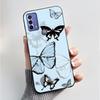 Printing Pattern Case For TCL 20B (6159K) Soft Silicone Black Shell Cover Cute Flower Cartoon Casing