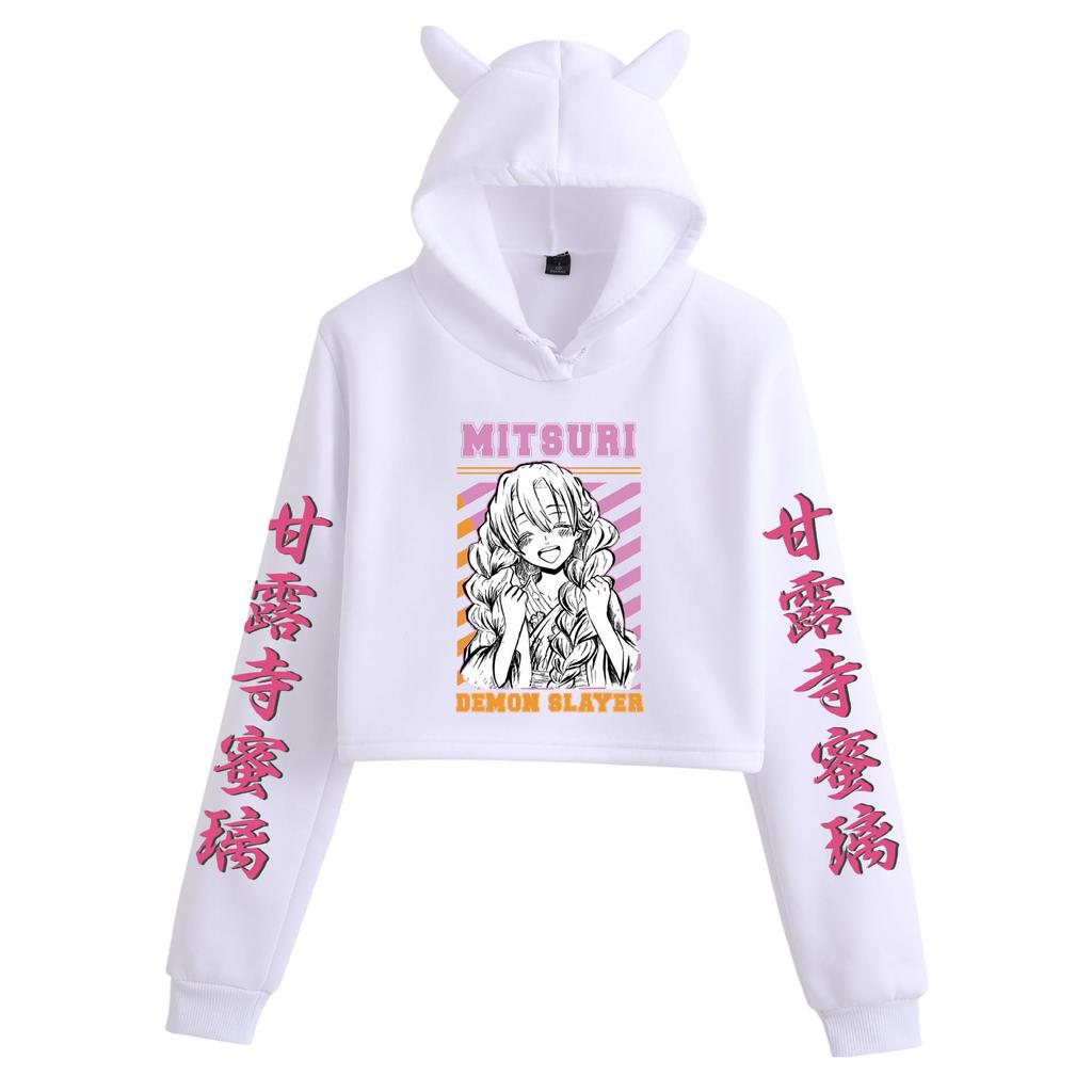 Demon Slayer Cat Ear Anime Hoodie for Women