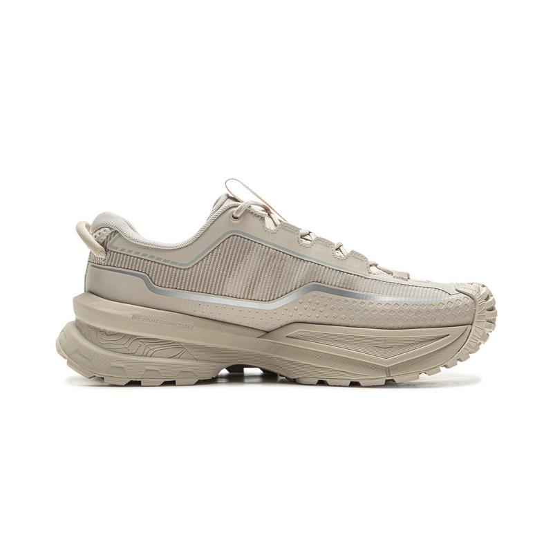 Li Ning Outdoor CF Tracing, Xingchuan TPU Низкие походные ботинки Унисекс Гравийный Белый Серый AHTU023-17