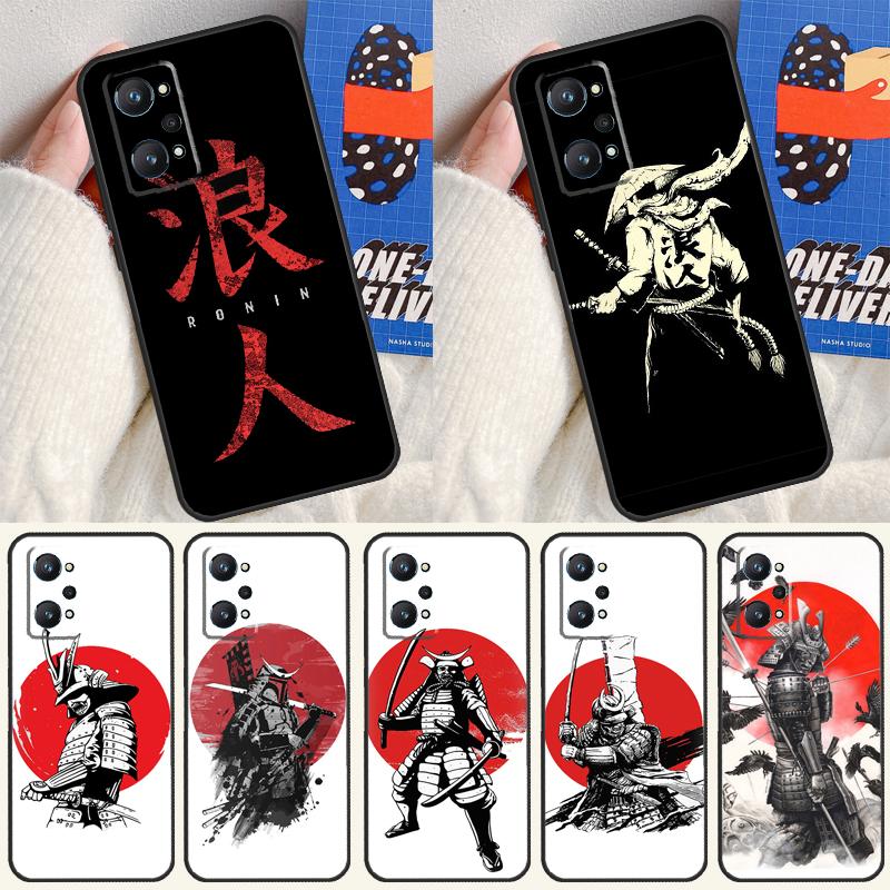 Чехол Воин-самурай для Realme C55 C67 C61 C75 C53 C51 C21Y C25S GT 6 6T 5 GT7 Pro 10 11 12 13 14 Pro Plus