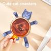 Подставки под стаканы с котами в виде 3D-принтера, термостойкие, водонепроницаемые, защита столешницы, забавные, креативные подставки в форме животных, подставка под чашку