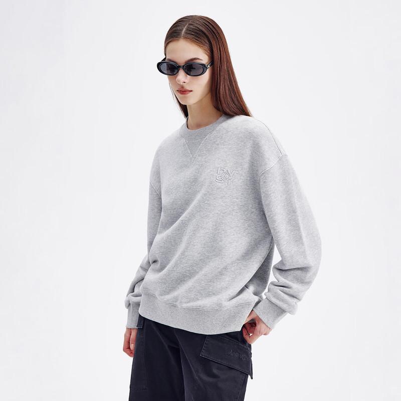 NVG·YOUNG Women's Pure Cotton Casual Drop-Shoulder Sweatshirt