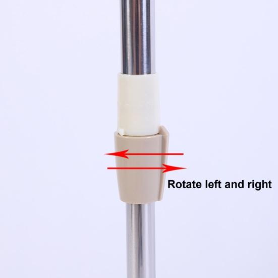 Стержень для швабры из нержавеющей стали с регулируемой ручкой, вращение на 360 градусов, полы, волосы, пятна от пыли, глубокая очистка, вращающаяся швабра