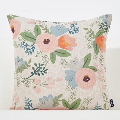 Decorative Cushion Covers Flower Floral Pillowcase Nordic Home Decor Living Room Hotel Sofa Seat Custom Throw Pillow Covers