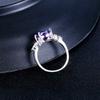 Standard Sterling Silver S925 Ring Fashion Women's Rings Wedding Party Gifts 8X10MM Amethyst Rings Hot Sale New Trendy 2018