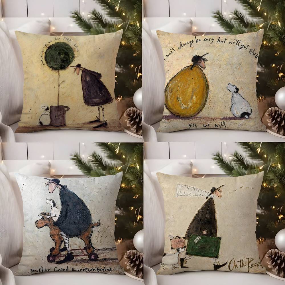 Наволочка Картина S-Sam Toft Искусство Диван Короткий Плюш Двусторонняя HD Печать Комната Домашний Офис Подарок Чехол на Подушку