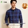 FIRS Men's Wool-Lined Plaid Long-Sleeve Shirt