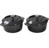 Набор кастрюль Woll Iron, чугунные, с крышкой, 10 см, серые, 2 штуки (110CI-030)