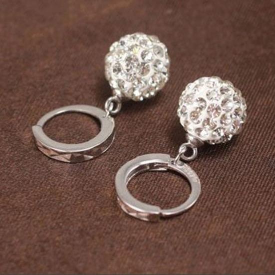 Серьги Water Diamond Round Ball Drops Embrace Earrings