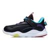 Li Ning Kids Sports Нескользящие амортизирующие износостойкие дышащие кроссовки с низким верхом для бега Детские кроссовки для бега черного цвета YKNR110-1