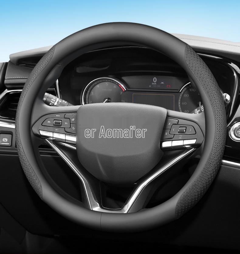 Чехол на руль из натуральной кожи премиум-класса для моделей Geely: Xingyue L, Boyue, Emgrand L, Xingrui, Binyue, Vision X3 - Ультратонкий дизайн рукоятки.