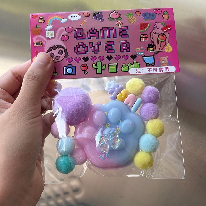 Новая игрушка-фиджет Мини-мягкие игрушки Kawaii Плюшевая кошачья лапка Прозрачный куб Игрушка для снятия стресса