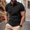 Men's Polo Shirt Summer Collar Clothes Work Clothes Collar Cultural Shirt Man Short Sleeve Tops