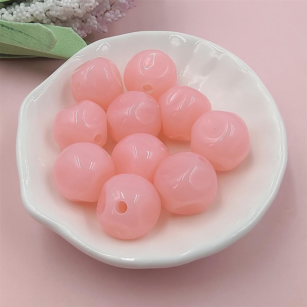 Акриловые поделки, модные многогранники с отверстиями, сделай сам, 10 шт./пакет, ювелирные аксессуары, цвет макарон, материалы для бисера, свободные бусины, перламутровый имитация нефрита