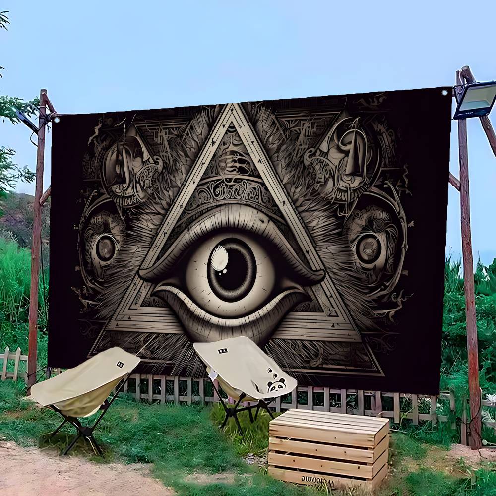 Freemason Illuminati Anime Printed Large Flag Art Science Fiction Room Home Decor Decor Banner