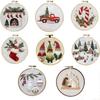 Creative Embroidery Material Package Christmas Patterns Starter Embroidery Kit  Home Decoration