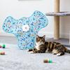 Интерактивная игрушка для кошек, развлекательная тарелка для кошек, игрушка с движущимися спрятанными перьями, дразнилка для котят для игры в прятки, автоматическая дразнилка