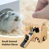Декор для домика хомяка Деревянный домик для хомяка Игрушки Двухъярусные игрушки для мелких животных Декор жилища С лестницей Для кроликов хорьков
