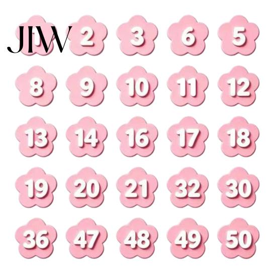 Back to School Essentials 30PCS Numbered Pencil Toppers, Reusable Prevent Confusion Labels, Classroom Management Tools Plastic Tracking Marker Clips,