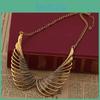 Retro Angel Fashionable Wing Pendant Women Metal Necklace For Travel And Gift