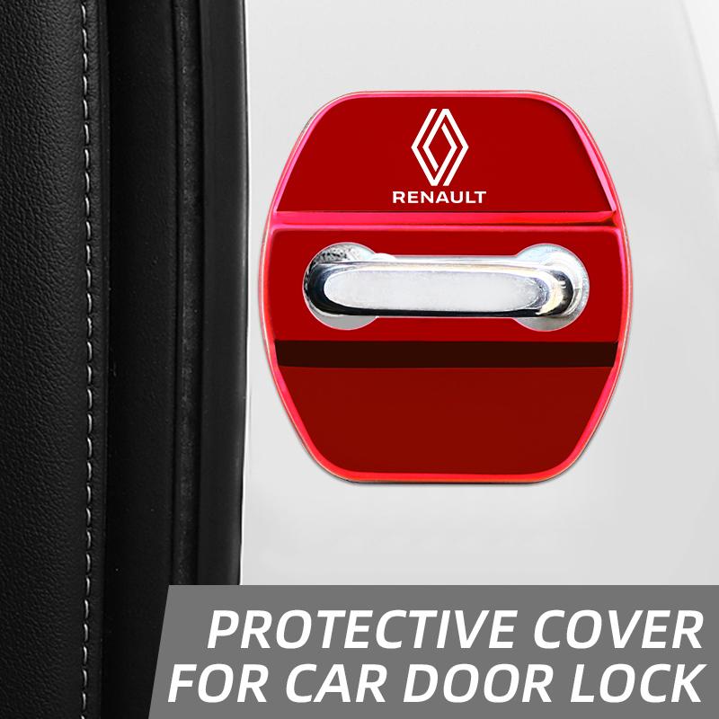 2026 Hot For Renault Interior Stickers Car Styling Door Lock Cover Emblems Case For Renault koleos duster megane 2 logan clio Ka Y555