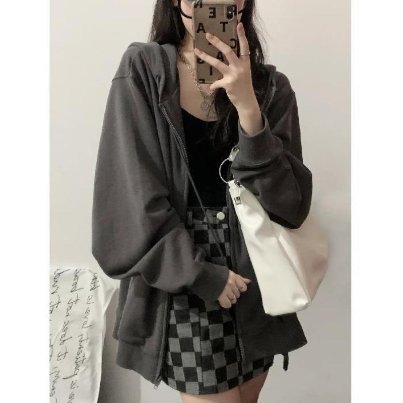 Новый тяжелый кардиган в стиле рыбьей чешуи bf корейский свободный кардиган на молнии свитшот для мужчин и женщин белый повседневный пиджак в стиле бойфренда осенний тренд