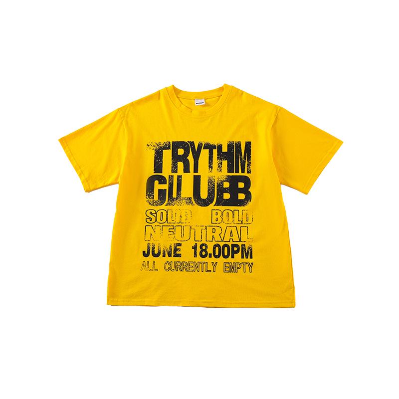 Детский модный костюм для уличных танцев - Желтый хип-хоп джазовый наряд для мальчиков и девочек