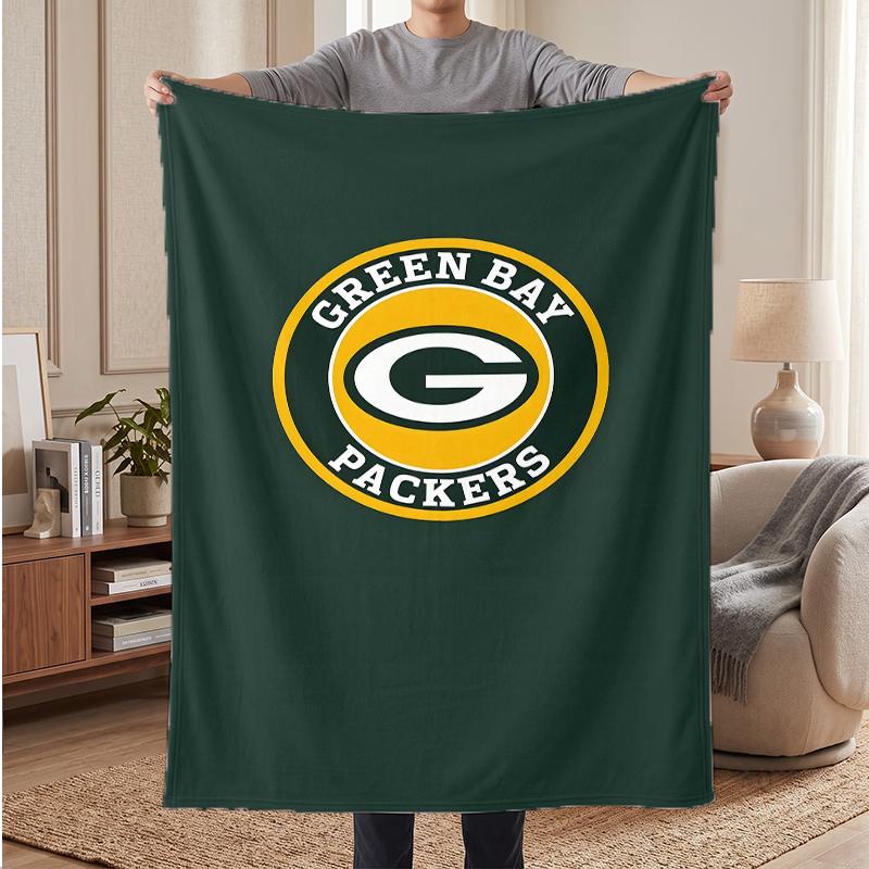Green Bay Packers Soft Warm Flannel Blankets Comfortable Blanket for Home Decoration Gifting