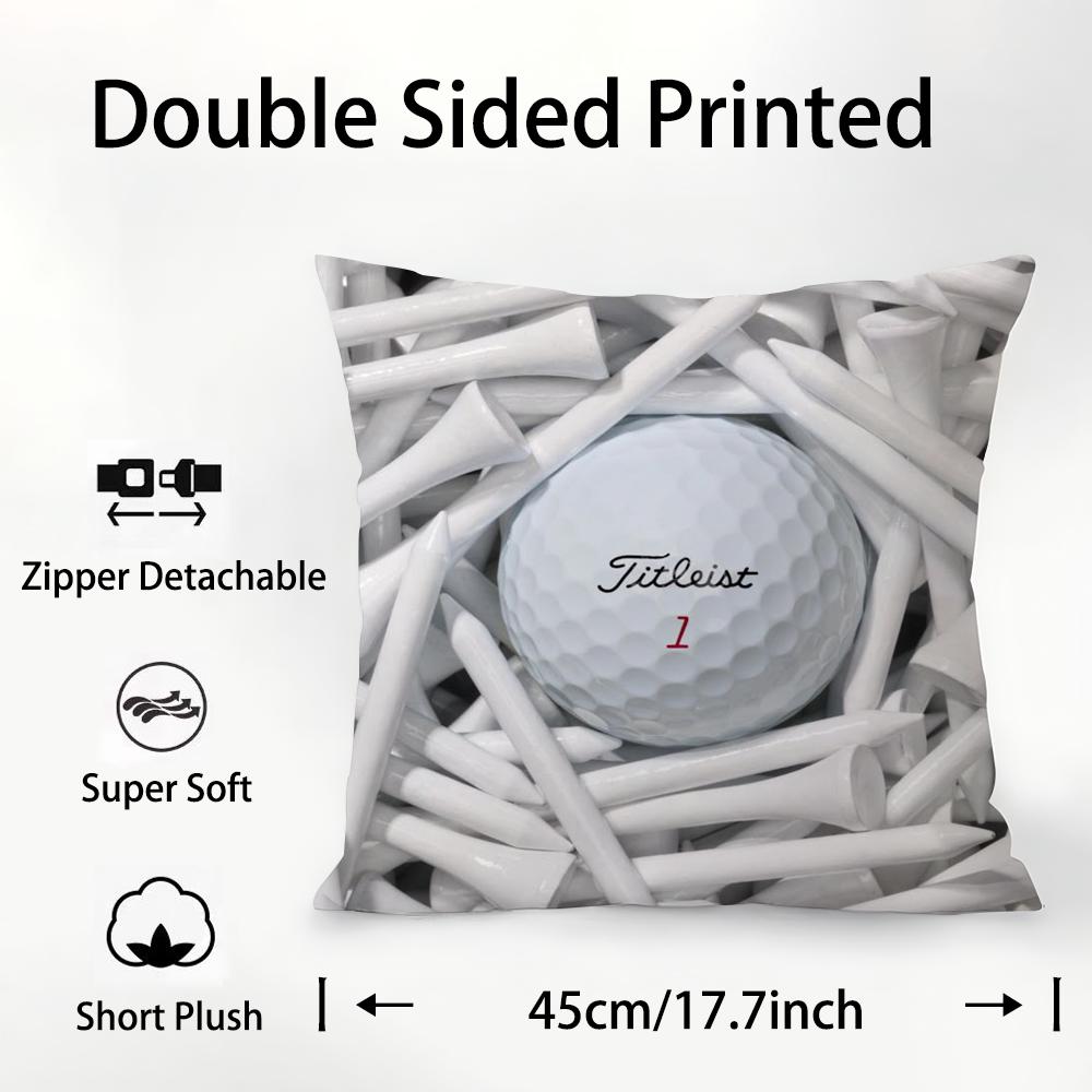 Спортивные Подушки для Гольфа T-TitleistS Наволочка Плюшевая Ткань Мягкая Двусторонняя Печать Чехол для Подушки на Диван Подушки-Пледы
