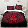 Satanic Satan Devil Bedding Set Boys Girls Twin Queen Size Duvet Cover Pillowcase Bed Kids Adult Fashion Home Textile