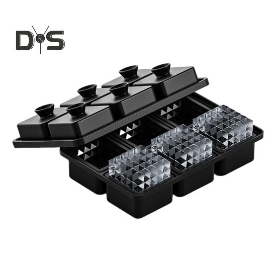 Большая сферическая форма для кубиков льда, медленно тающая, 6 ячеек, устройство для приготовления кубиков льда для коктейлей и виски