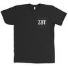 ZBT Zeta Beta Tau Bella + Canvas POCKET Черная Футболка Унисекс с Буквами Братства НОВАЯ