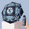 Chelsea FC Узор Печатный Мини 5 Сложений 8 Спиц Компактный Зонт Ветрозащитный Водонепроницаемый Легкий Портативный Складной