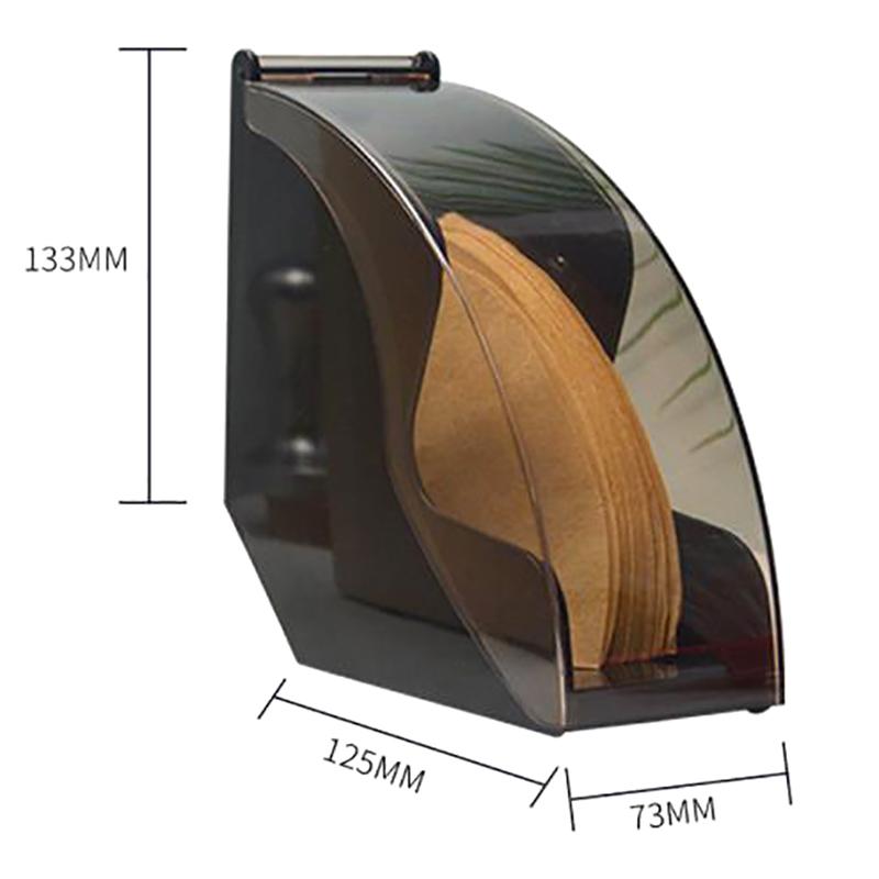 Ручной держатель для кофейного фильтра с акриловой крышкой, держатель для хранения бумажных фильтров, инструменты для бариста для кухонной утвари
