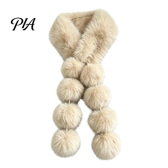 Stylish Cold Weather Neck Scarf Women Faux Fur Scarf, Winter Warmer with Magnetic Buckle, Outfit Finishing Touch Elegant Draping Design Plush