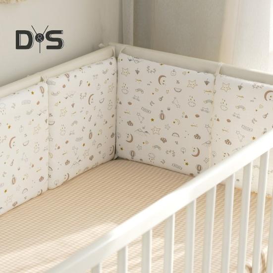 6 шт. подкладок для детской кроватки для прорезывания зубов 11,8” x 11,8”, защита от столкновений, защитный бампер для детской кроватки, защита бортиков детской кроватки