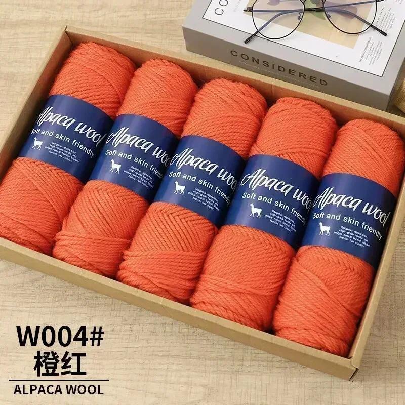 5 шт. пряжи из шерсти альпака, грубая пряжа, ручная работа для изготовления теплых и модных свитеров, ветровок, курток, шарфов, шапок, пряжи
