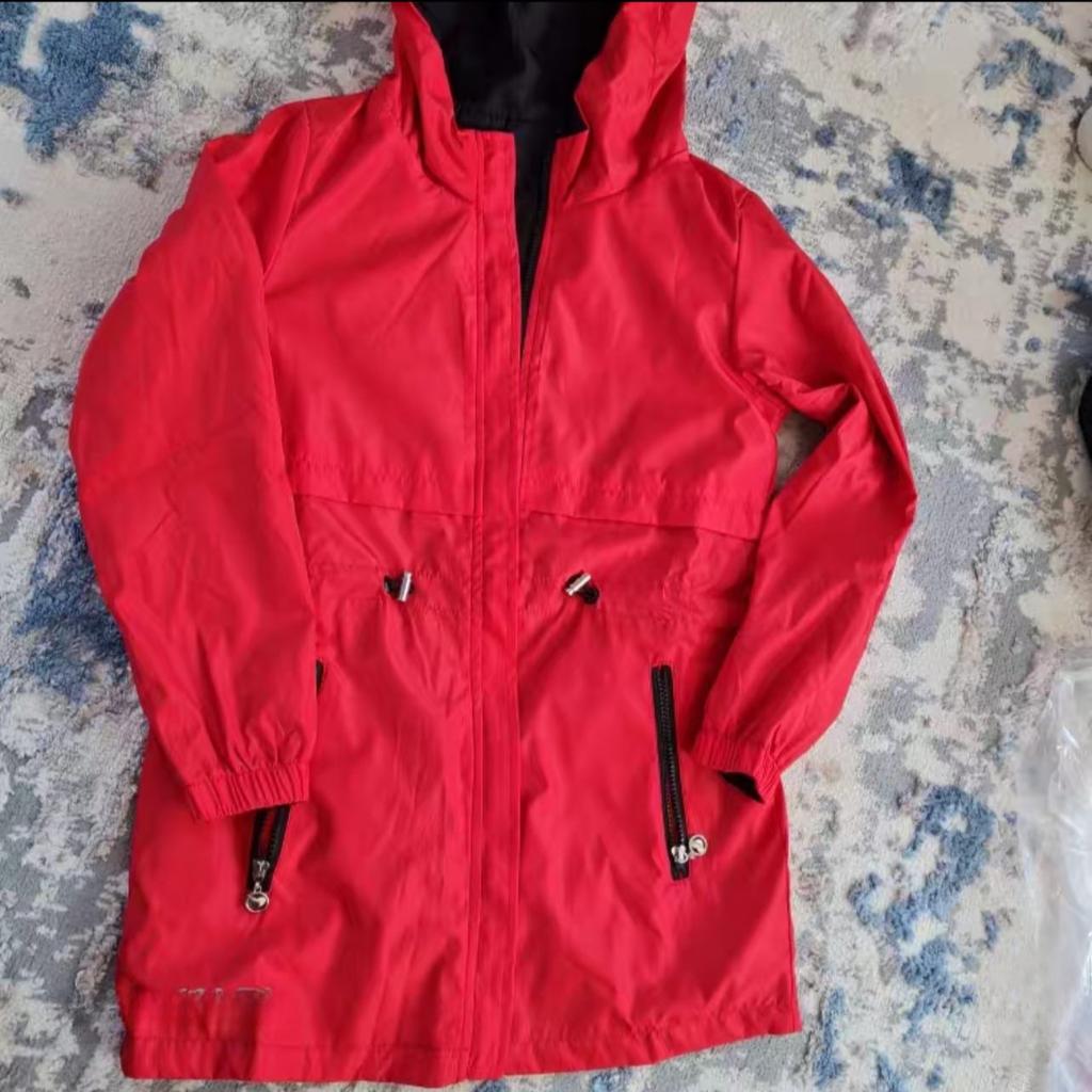 Женская ветровка куртка с капюшоном и поясом Jcket Двойная боковая молния Overcoat