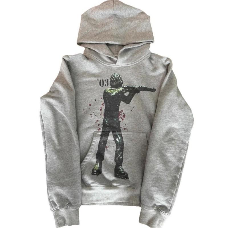 Oversized Hooded Sweatshirt With Anime Print Long Sleeve Streetwear Y2K Trendy Top Women