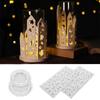 3D Silicone House Candle Holder Mold Handmade Crafting Moulds Hollow House Moulds for Resin Crafts and Home Decoration
