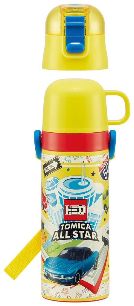 Skater Бутылка для воды 2WAY Direct Drinking Cup Included Tomica 430 мл 470 мл Питьевая нержавеющая сталь Дети Холодоизоляция Light With Strap Детский сад