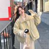 Бежевая парка с лацканами из пэчворка и натуральной шерсти ягненка с мехом кролика - Женская новая зимняя повседневная куртка 2025