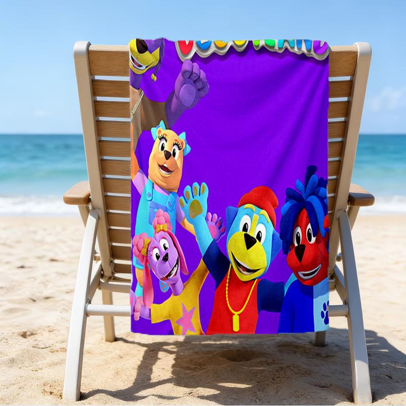 Ultra-Soft Beach Towel with Doggyland Theme,Ideal for Pool - Camping, Diving - Perfect Travel Essential, Vibrant Beach Towel.
